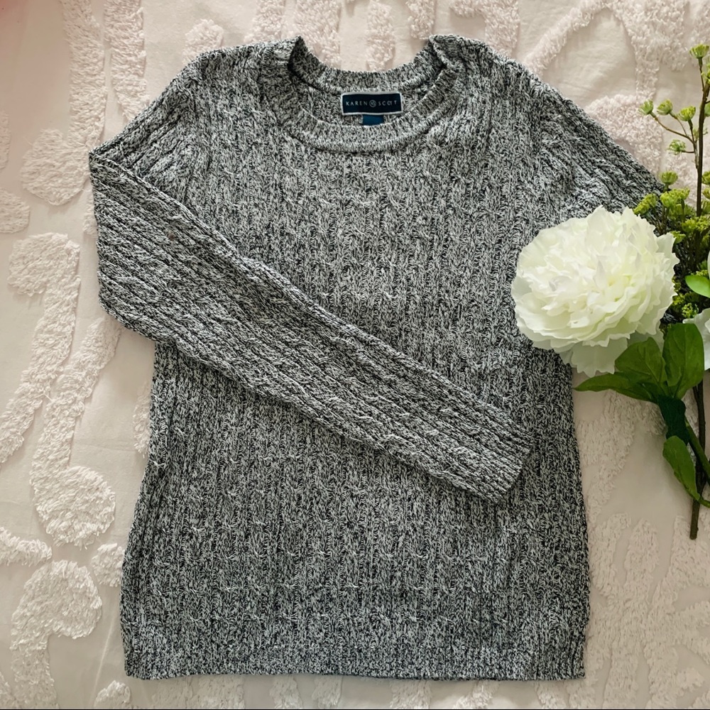 Karen Scott Cable Knit Sweater